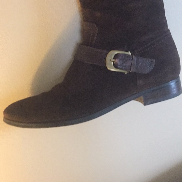 Franco Sarto Brown OTK Suede Boots - Picture 3 of 8